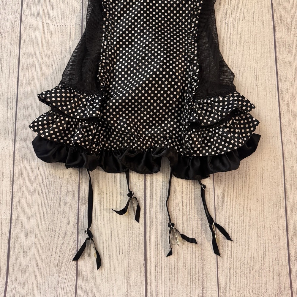 Victoria's Secret Sexy Little Things 36D Corset Bustier Polka Dot Lingerie - Picture 3 of 9